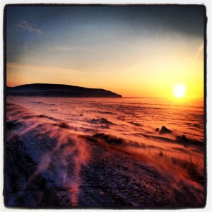 Закат в Певеке. Северно-Ледовитый океан